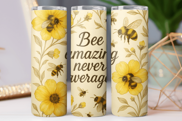 Bee Inspiration Tumbler Wrap Graphics for Crafters