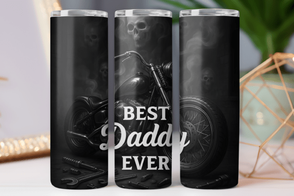Biker Father Tumbler Wrap: Graphics & Tumbler Wraps
