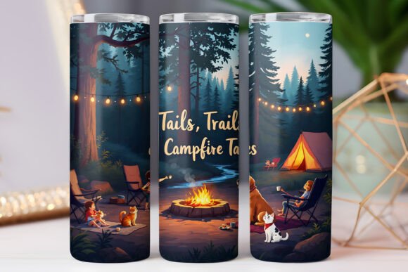 Camping Night Tumbler Wraps & Graphics