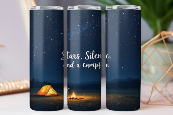 Camping Tumbler Wrap Night Tumbler Wrap Graphics