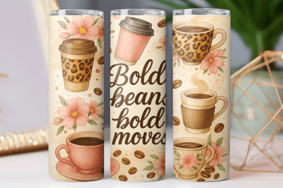 Coffee Bean Tumbler Wrap: Graphics for Branding