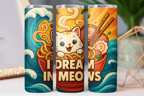 Cute Kitty Tumbler Wrap Graphics Review