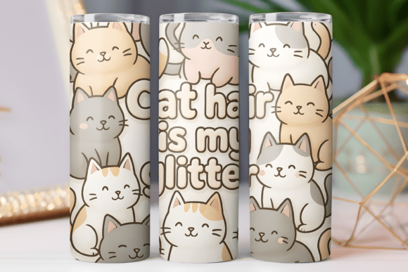 Cute Kitty Tumbler Wrap Graphics Review for Publishers