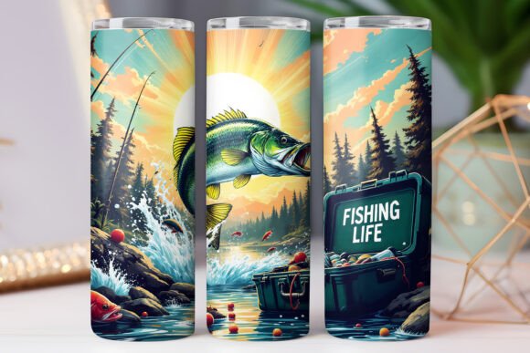 Fishing Life Tumbler Wrap: Graphics & Tumbler Wraps Review