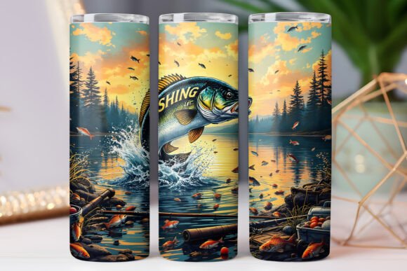 Fishing Tumbler Wrap Graphics for Tumbler Wraps
