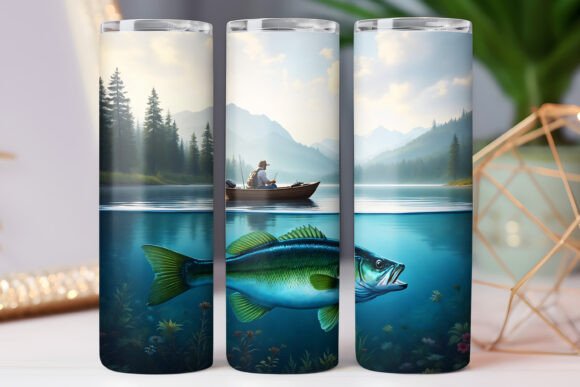 Fishing Tumbler Wrap: Graphics for Tumbler Wraps