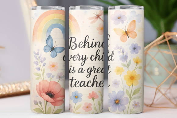 Floral Teacher Tumbler Wrap: Embroidery Designer's Review
