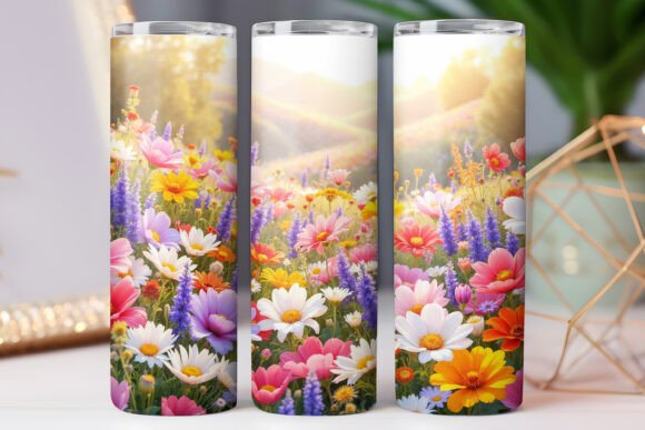 Floral Tumbler Wraps: Graphics for Editorial Impact