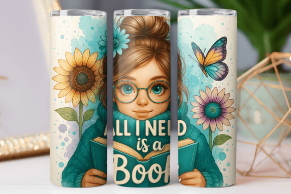 Funny Book Lover Tumbler Wrap 20oz Photo Graphics & Freebies