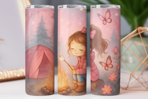 Girl Outdoor Adventure Tumbler Wrap: Graphics & Freebies