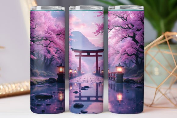 Japanese Kawaii Nature Tumbler Wraps: Graphics Review