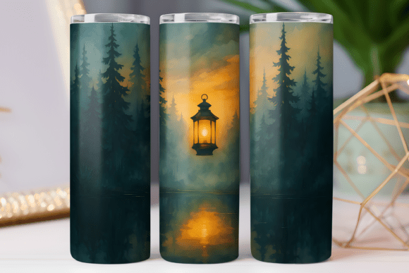 Night Outdoor Adventure Tumbler Wrap Png