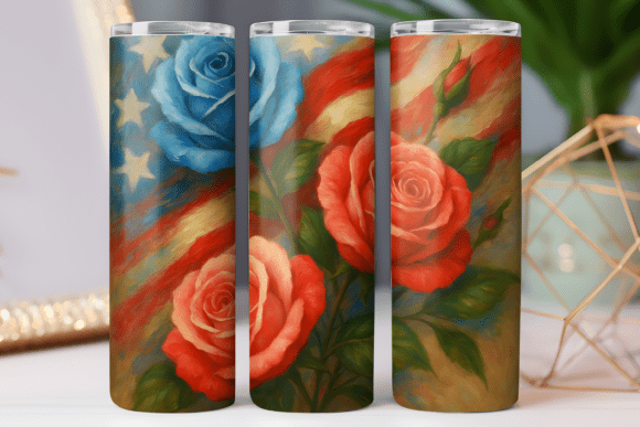 Patriotic Tumbler Wrap 20oz Skinny: Free Graphics for Branding