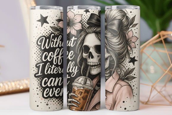 Skeleton Coffee Tumbler Wrap: Graphics for Tumbler Wraps