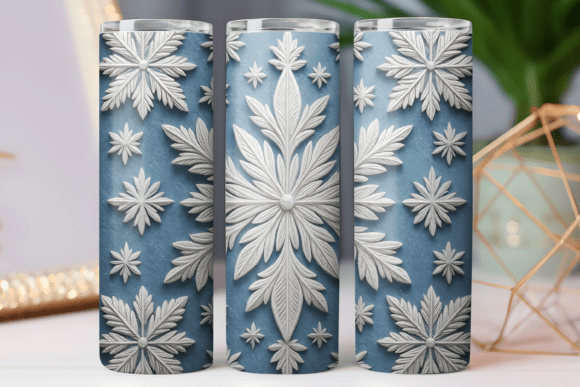 Snowflake Tumbler Wrap Graphics Design Art