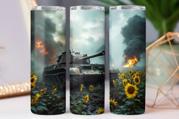 Us Veteran Tumbler Wrap Tank Sunflower Graphics for Tumbler Wraps