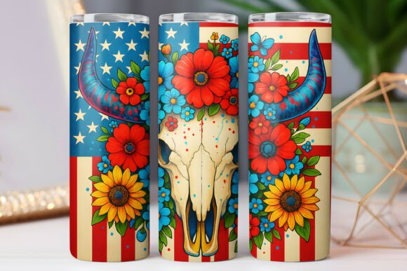 Western Usa Cowboy Tumbler Wrap: Graphics & Tumbler Wraps